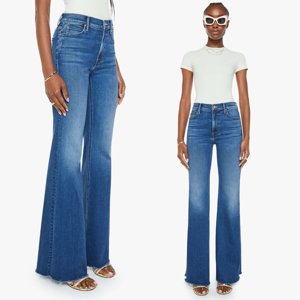 Mother The Lil’ Doozy Fray Jeans in Scorchin Hot Wash Blue Size: 30 - Picture 14 of 15